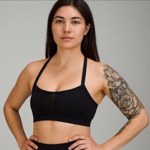 Lululemon Sports Bra Black Mesh 4